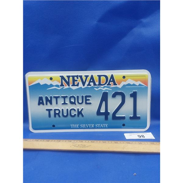 UNISSUED NEVADA "ANTIQUE TRUCK" LICENSE PLATE