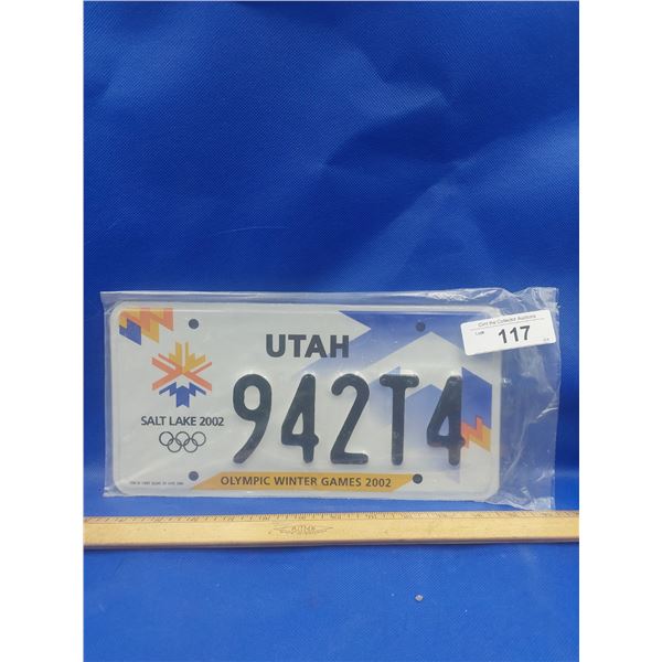 2002 UTAH SALT LAKE CITY LICENSE PLATE