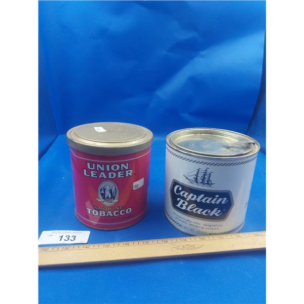 PAIR VINTAGE TOBACCO TINS