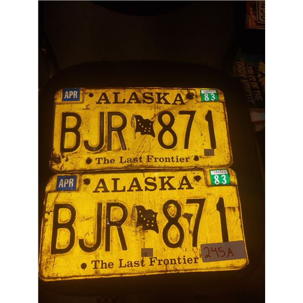 PAIR OF 1983 ALASKA LICENSE PLATES