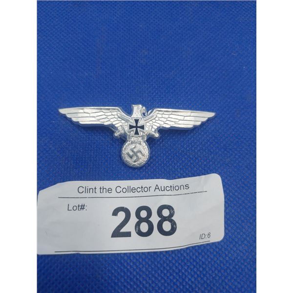 ALUMINUM GERMAN HAT/UNIFORM PIN