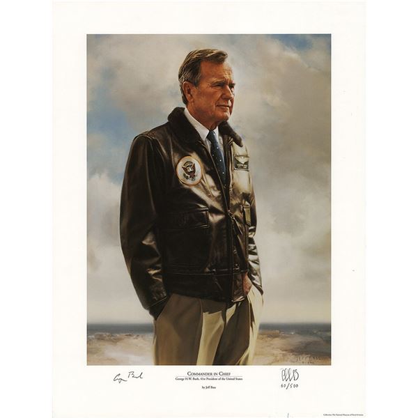 George Bush Signed Lithograph