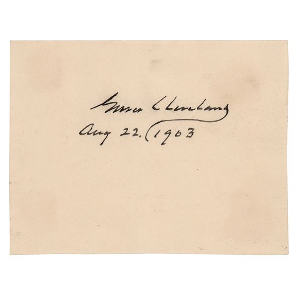 Grover Cleveland Signature