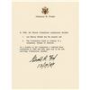 Image 1 : Gerald Ford Signed Souvenir Typescript