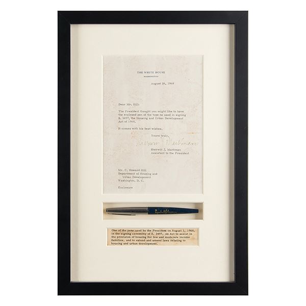 Lyndon B. Johnson Bill Signing Pen