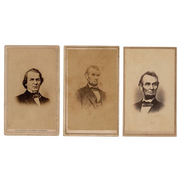 Abraham Lincoln and Andrew Johnson (3) Cartes-de-Visite