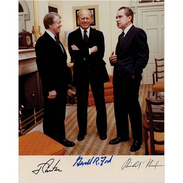 Nixon, Carter, and Ford Signed Photograph