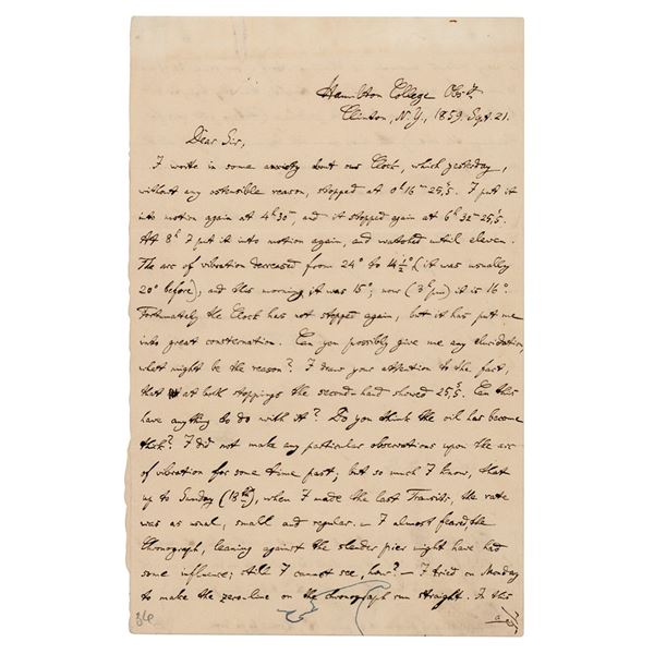 Christian Heinrich Friedrich Peters Autograph Letter Signed