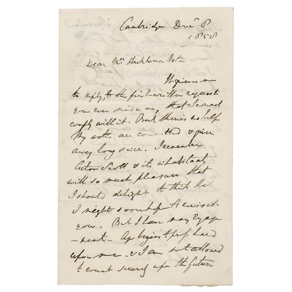 Adam Sedgwick Autograph Letter Signed