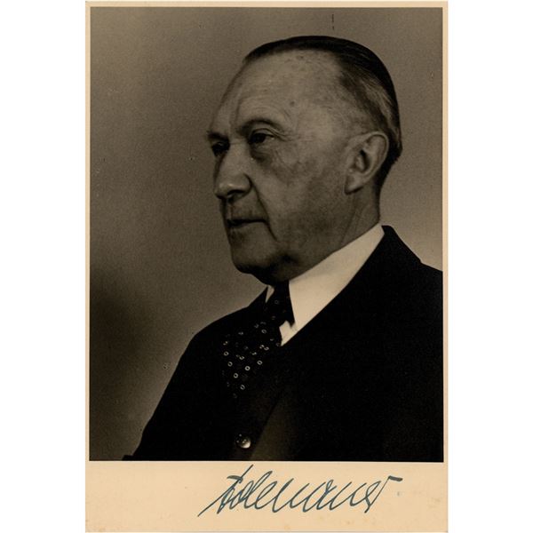 Konrad Adenauer Signed Photograph