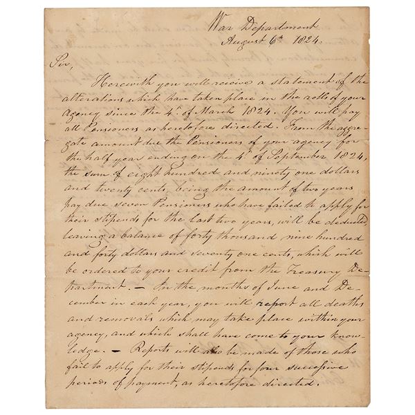 John C. Calhoun Autograph Letter Signed