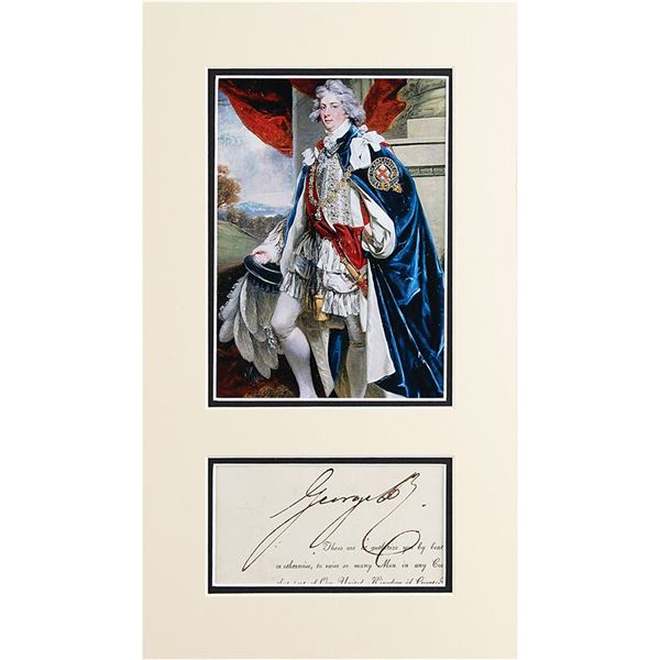 King George IV Signature