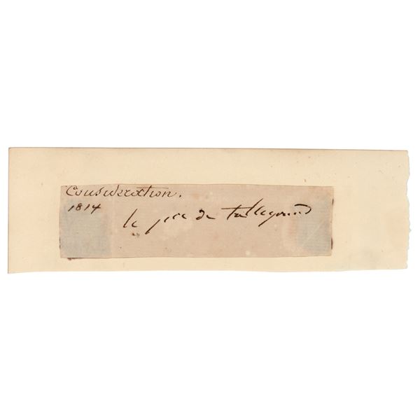 Charles-Maurice de Talleyrand Signature