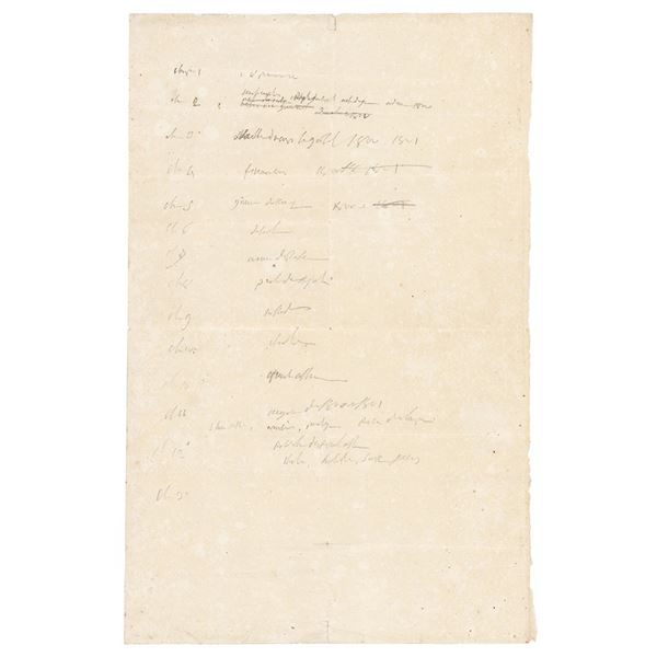 Napoleon Bonaparte Handwritten Manuscript for Memoirs