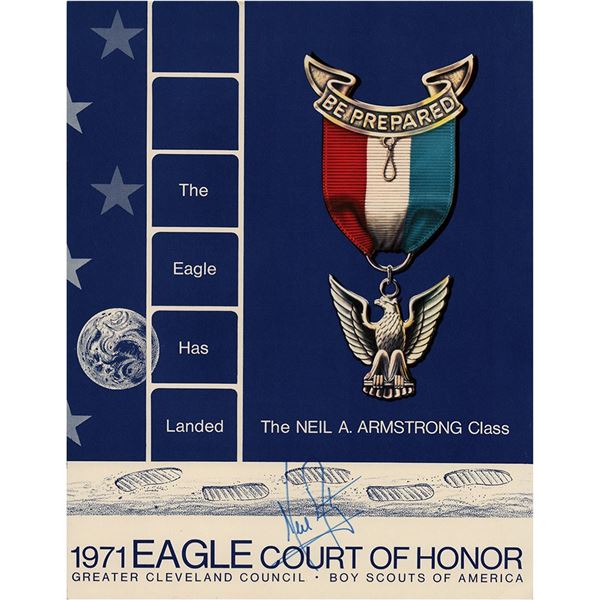 Neil Armstrong Signed Program