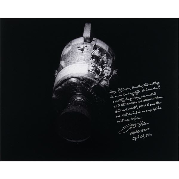 Fred Haise Oversized Signed Photograph