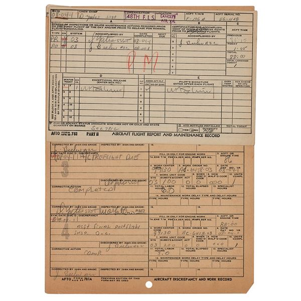 Wally Schirra Document Signed