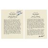 Image 1 : Alan Shepard and John Glenn (2) Signed Typescripts