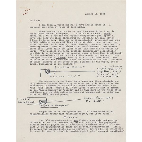 Philip K. Dick Hand-Annotated Typed Letter Signed