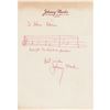 Image 1 : Johnny Marks Autograph Musical Quotation Signed