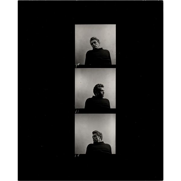 James Dean Original Contact Sheet Photograph by Roy Schatt