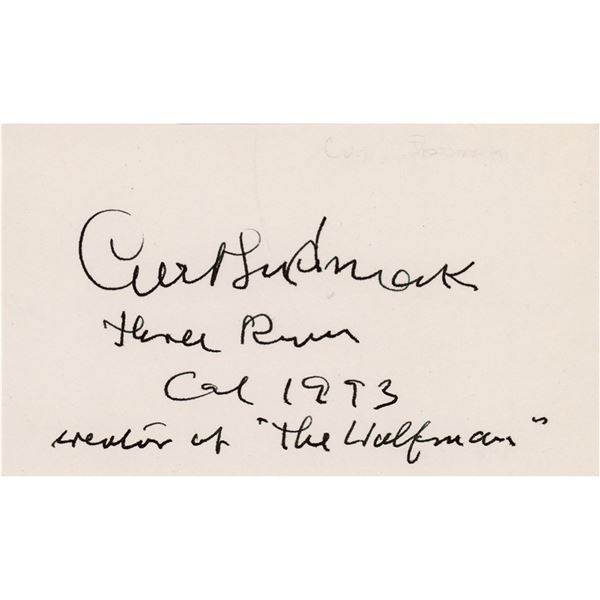 Curd Siodmak Signature