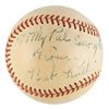 Image 1 : Babe Ruth Signed Baseball