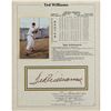 Image 2 : Mickey Mantle and Ted Williams (2) Signed Stat Sheets