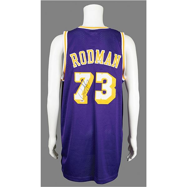 Dennis Rodman Signed Basketball Jersey