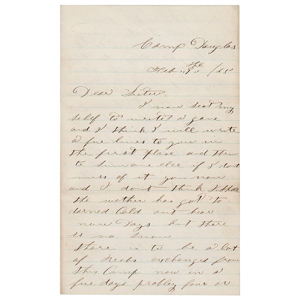 Civil War: Camp Douglas Prisoner Exchange Letter