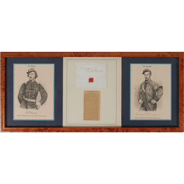 Confederate Flag Fragment with Francis E. Brownell Signature