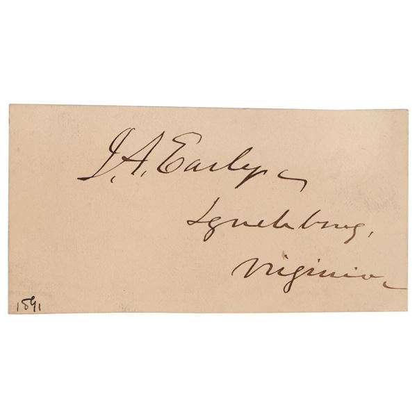 Jubal A. Early Signature