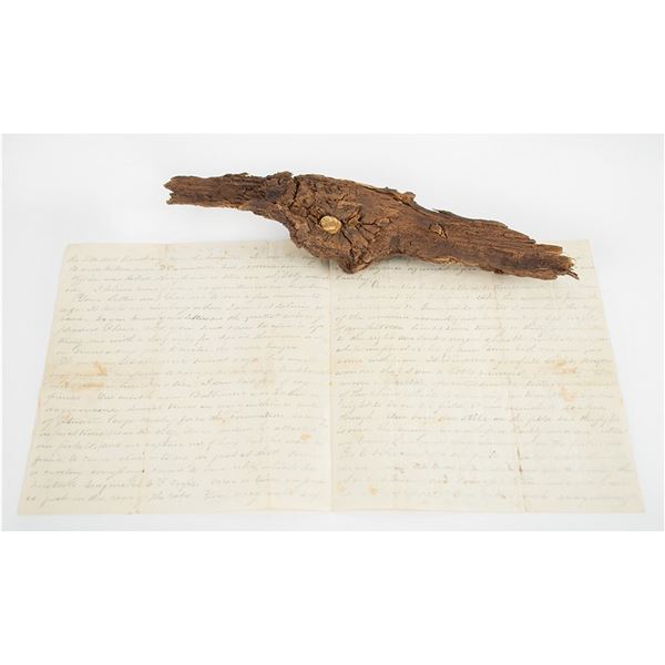 Gettysburg Battlefield Letter and Culp's Hill Bullet