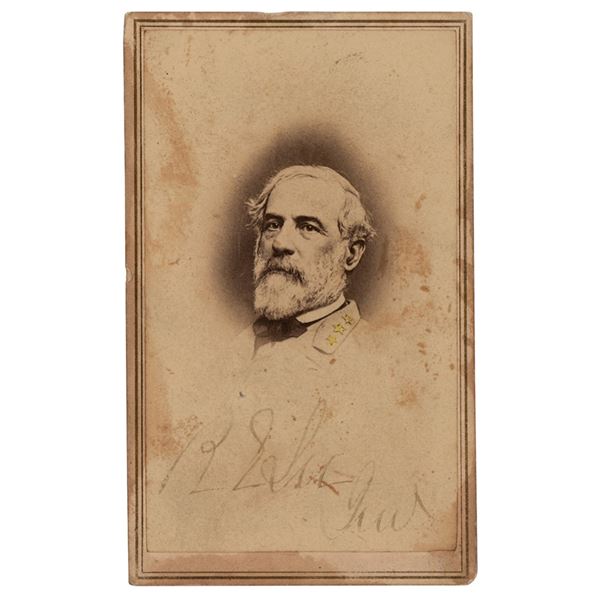 Robert E. Lee Signed Photograph as General