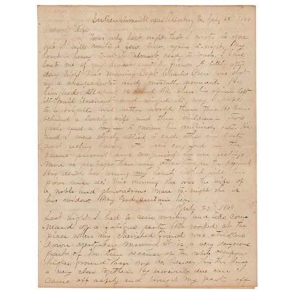 Siege of Petersburg: Union Soldier's Letter to Wife