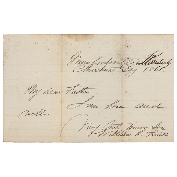 William R. Terrill Autograph Letter Signed