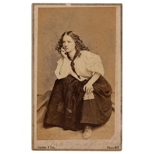 John Wilkes Booth: Maggie Mitchell Carte-de-Visite Photograph