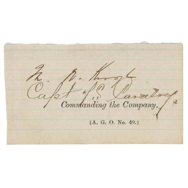 Little Bighorn: Myles W. Keogh Signature