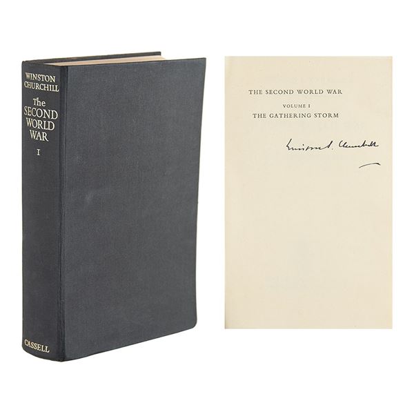 Winston Churchill Signed Book with Telegram