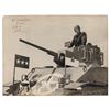 Image 1 : George S. Patton Signed Photograph - Driving a Tank