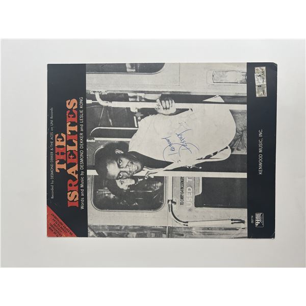 The Israelites Desmond Dekker signed sheet music