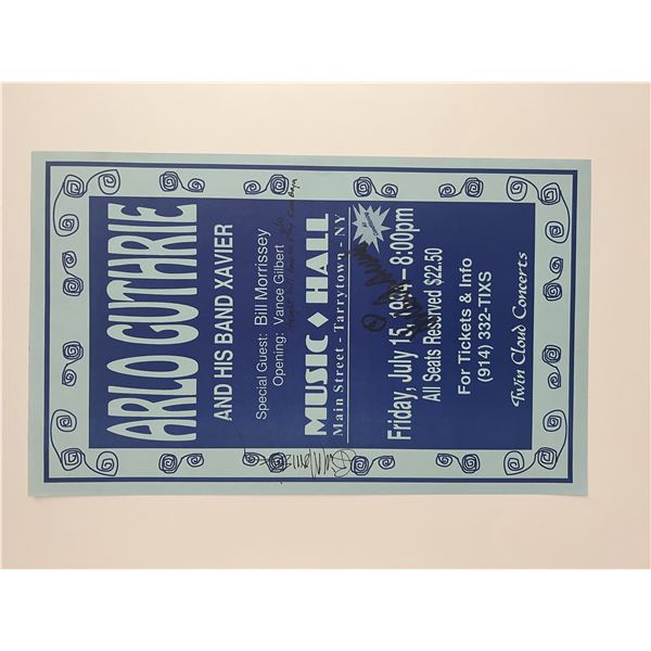 Arlo Guthrie and Bill Morrissey signed 1994 mini poster
