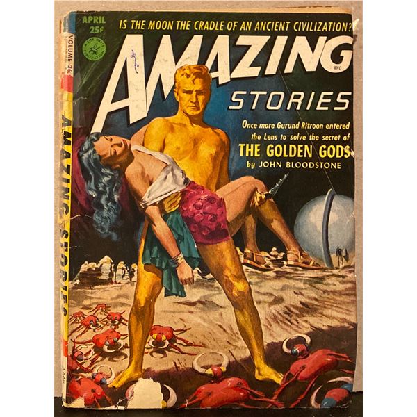 Amazing Stories April 1952 original vintage Pulp