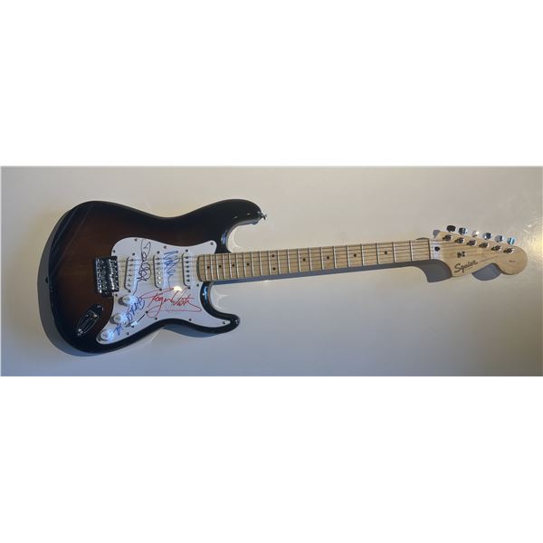 Pink Floyd signed sunburst strat style guitar