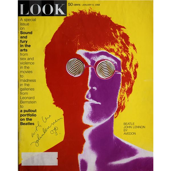 John Lennon signed magazine