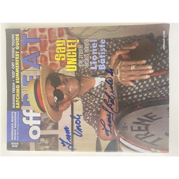 Lionel Batiste signed magazine