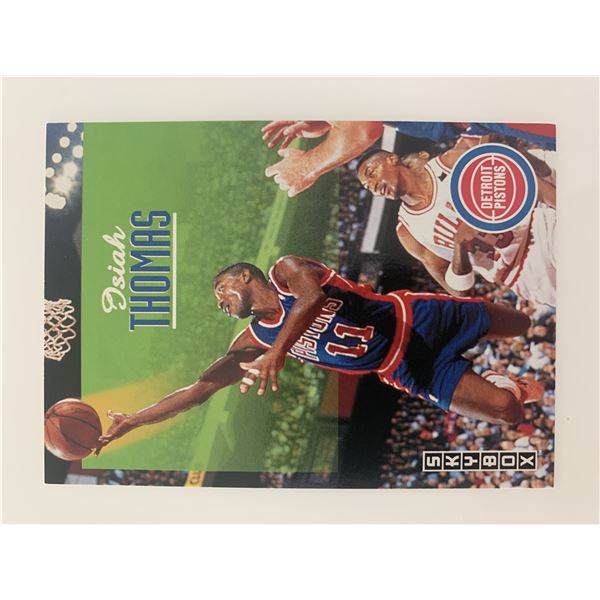 Isiah Thomas signed basketball card
