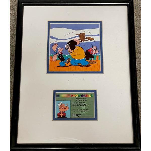 Popeye original animation sericel