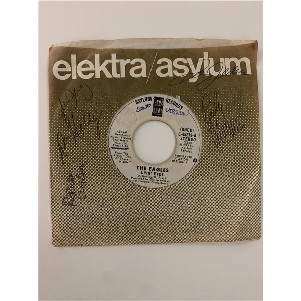 The Eagles signed Lyin Eyes  45 RPM