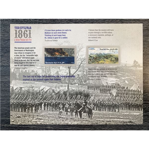Civil War A Nation Touched With Fire stamp sheet